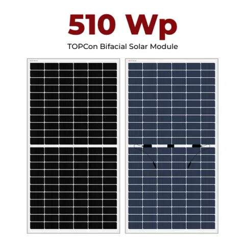 UTL 510 Watt/24 Volt Bifacial N-Type TOPCon Solar Panel, UTL Solar model UTL510-132BT