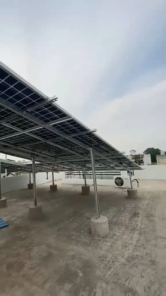 Rows of ground-mounted solar panels on farmland in Punjab