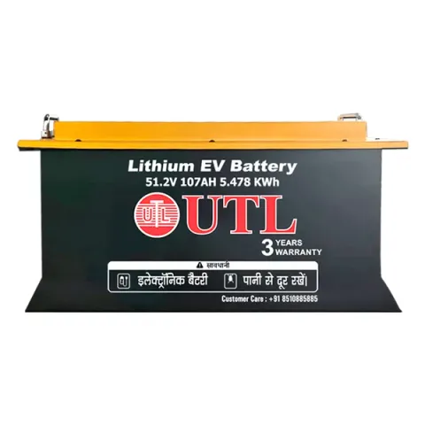 UTL 51.2V 107Ah Lithium Battery for E-Rickshaw, Loader & 3-Wheeler, UTL Solar model ULIB3W-51.2V107AH-LP100-SM