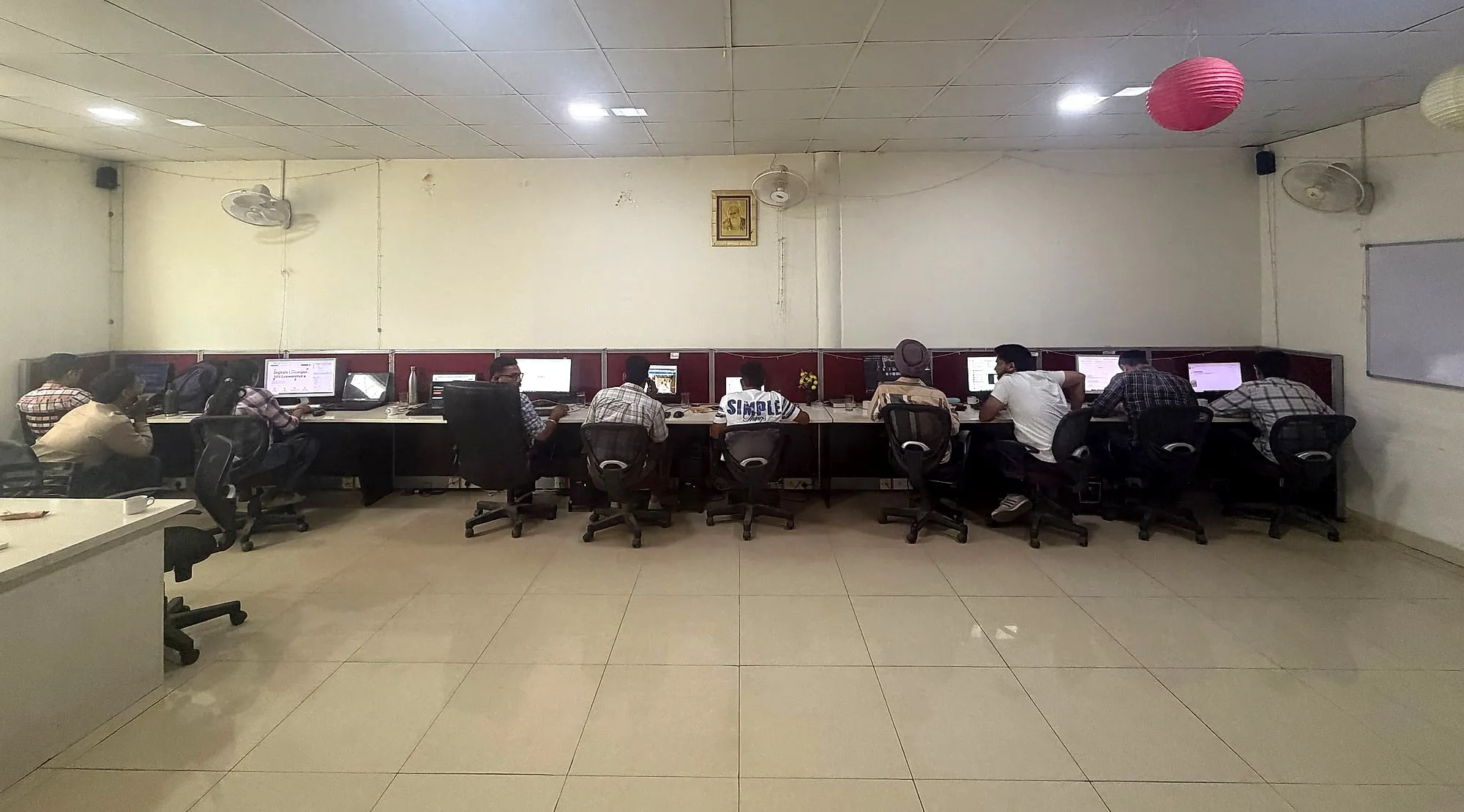 RSK Solar Energy office team working at their desks in Mohali